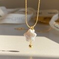 wholesale S925 Sterling Silver Pearl Star Necklace for Women, Shell Pearl, Popular Collarbone Chain, Niche Luxury, High-End Pendant Necklace-0-6