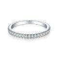wholesale 925 Sterling Silver Women's Single Row Diamond Ring Full Diamond Simple European and American Fashion Cartier Jewelry-0-1