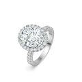 925 Silver Oval Moissanite Ring Women's Jewelry Wholesale-0-2