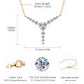 S925 Silver Y-Shaped Moissanite Fringe Necklace, Wholesale Clearance with Free Shipping-0-2