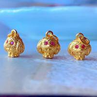 wholesale Sterling silver gold-plated dog pendant accessories DIY bracelet necklace handcrafted braided cord ornament pure silver zodiac dog pendant-one