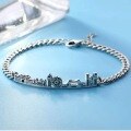 wholesale Metal material S925 Korean Dongdaemun same style fashion urban bracelet personalized ins style retro geometric bangle trend-0-1