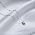 wholesale S925 Sterling Silver Women's Fashion Ins Bullhead Pendant Necklace Moissanite Diamond Collarbone Chain Accessory-0-0