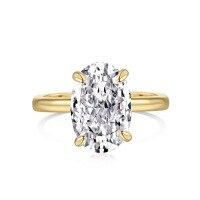 wholesale S925 Sterling Silver Cross-Border European and American Women's Ring with High-End 8A Zircon Inlay, Ice Flower Cut Craft, Luxurious Closed Band-Golden White Zircon DY120849-SG-WH>6