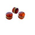 wholesale S925 gold-plated silver with inlaid natural blood amber hamburger bead spacer accessories for DIY bracelets, necklaces, and amber/beechwood jewelry-0-4