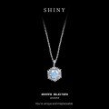 S925 Silver Moissanite Snowflake Necklace, 2025 Ferris Wheel Valentine's Day Gift for Girlfriend-0-4
