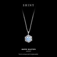 S925 Silver Moissanite Snowflake Necklace, 2025 Ferris Wheel Valentine's Day Gift for Girlfriend-S925 sterling silver + 50 points royal blue moissanite