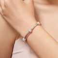 wholesale S925 Silver Alloy Open Cuff Bracelet with Crystal Accents, a Trendy Cross-Border Fashion Accessory-0-8