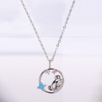 wholesale S925 silver-plated trendy Korean-style women's choker necklace set from a wholesale silver jewelry source factory-Fashion necklace>925 silver