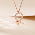 wholesale S925 Sterling Silver Cross-Border Hit Rose Gold Plated Pendant Choker Necklace, Women's Versatile Style-0-3