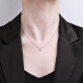 S925 Sterling Silver 05ct Moissanite Simple and Elegant Starry Necklace-0-2