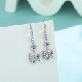 wholesale S925 Sterling Silver Cross-Border High-End Moissanite Earrings, Simple and Elegant, Fashionable and Versatile Ear Accessories, Hot-Selling Wholesale for Live Streaming-0-1
