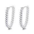 wholesale S925 Sterling Silver Twisted Geometric U-Shaped Ear Clasp, Personalized Trendy Ins Style Light Luxury Earrings for Women-0-4