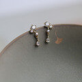 wholesale 9K Gold Angel's Tear Zircon Inlaid Vintage Japanese Mini Stud Earrings-0-1