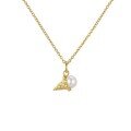 wholesale Sterling Silver with Pearl, Summer New Ice Cream Necklace S295, Niche Design, Cool Summer Gift for Women-0-4