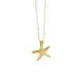 wholesale S925 Sterling Silver XT175 Korean Style Minimalist Starfish Five-Point Star Short Pendant Necklace Chain Accessory for Students Women's Silver Jewelry-0-4