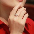925 Gold-Plated Sterling Silver Moissanite Letter Ring Design-0-1