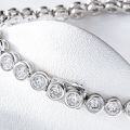 Sterling Silver Bubble Bracelet with Yellow Diamonds, Unisex Cuban Chain Wholesale-0-3
