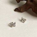 wholesale Metal material, cross-border best-selling retro butterfly ear clips, versatile Japanese and Korean Mori-style niche design, high-end feel, gentle and delicate earrings-0-3