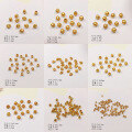 wholesale Gold-plated S925 silver flower bead spacer gasket semi-finished DIY jewelry accessories for crystal bracelets and necklaces-0-0