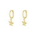 wholesale S925 Sterling Silver Transatlantic Starfish Earrings For Women, Minimalist Geometric French-inspired Elegance-0-0