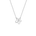 wholesale S925 Sterling Silver Artisan Miracle Flower Micro-Inlaid Zircon Five-Petal Necklace for Women, Light Luxury Small Batch Design, Ins Style-0-4