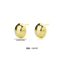 wholesale 925 Sterling Silver Cold Minimalist Style Vintage Summer Earrings,ins Circle Twistear Cuff For Women-F4355-Gold 925 Silver