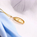 wholesale S925 Sterling Silver Japanese-style Simple and Versatile Natural Golden Rutilated Quartz Pendant Women's Light Luxury Necklace-0-3