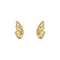 wholesale S925 Sterling Silver Hollow Diamond Butterfly Earrings, Super Fairy Elegant and Versatile Women's Earrings M00692-0-4