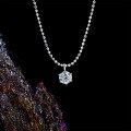 S925 Sterling Silver 05ct Moissanite Simple and Elegant Starry Necklace-0-1