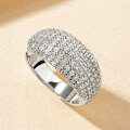 Metal Multi-Round Diamond Ring Fashion High-End Minimalist Stackable Band Wholesale-0-6