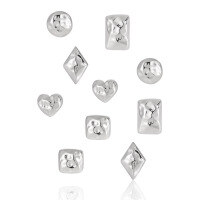 wholesale S925 sterling silver new small niche minimalist ins-style textured geometric heart-shaped versatile earrings for women-EB206/Heart-shaped [with sterling silver ear plugs]>925 silver