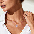 S925 Sterling Silver D-Color Moissanite Rotating Pendant Necklace-0-1