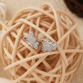 wholesale 925 Silver Butterfly Stud Earrings for Women, Korean Style Simple Zircon Combination Wear Fashion Jewelry Factory Wholesale-0-2