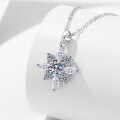 Sterling Silver D Color Moissanite 1 Carat Star Necklace Pendant-0-1
