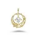 wholesale 9K gold jewelry wholesale source new trendy office wear luxury high-end moonstone moissanite pendant-0-0