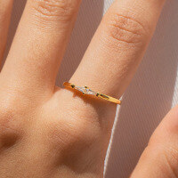 wholesale S925 Sterling Silver Red Elk Full Body Minimalist Style Niche Personalized Original Ring Light Luxury Versatile Daily Ring Cross-Border-BZ0702-Gold US Size 8