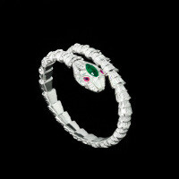 wholesale 925 Silver Bracelet with High Carbon Diamond, Muzo Green Marquise, Luxurious and Fashionable Versatile Leopard Design for Women-Emerald 925 Silver