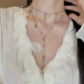 wholesale S925 Sterling Silver Heartfelt Lily of the Valley Extra-Long Chain Versatile Necklace, Heavy Duty Fashion High-End Chest Chain Sweater Necklace-0-1
