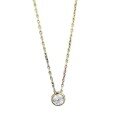 wholesale Metal: 925 Silver Gold Plated Zhuozhifan Jewelry New Classic Round Diamond Setting 50mm White Zircon Necklace, Fashion Versatile Style-0-4