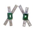 wholesale S925 Sterling Silver New 6*8 Emerald-Cut Stud Earrings Simple Fashion Versatile Light Luxury Style-0-4