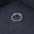 wholesale S925 silver European and American luxury natural diopside ring, fashionable and elegant gemstone jewelry-0-2
