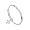 wholesale 999 Sterling Silver Blooming Bell Bracelet Pure Silver Möbius Ring Bangle Light Luxury Bamboo Pattern Peace Wristband-0-4