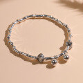 wholesale S925 Sterling Silver Bamboo Knot Bell Bracelet for Women, Minimalist Niche Design, Gift for Girlfriend or Best Friend, Hand Jewelry-0-0