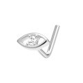 wholesale 925 Sterling Silver Evil Eyes Nose Ring With L-bar For Women-0-0