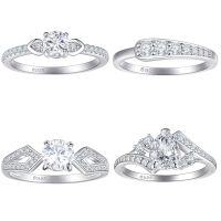 wholesale S925 Sterling Silver 4ct Zircon Ring Light Luxury High-End Women's Cross-Border Silver Jewelry Stackable Set-TL-642 US size 7#