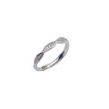 wholesale S925 Metal Maker's Simple and Elegant Sparkling Diamond Inlay Ring, Small and Exquisite High-End New Style, High Aesthetic Appeal and Elegant Ring for Gift Giving-0-4