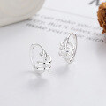 wholesale S925 Sterling Silver Creative Twisted Spring Wire Geometric Ear Cuff Trendy Sweet and Cool Style Statement Earrings-0-0
