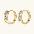 wholesale S925 Sterling Silver Trendy High-End Sparkling Moissanite Earrings for Women, Super Sparkling Elegant Hoop Earrings, Exquisite and Versatile Ear Jewelry-0-2