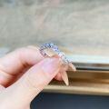wholesale S925 Sterling Silver HW Couple Ring Tryst Ribbon Diamond Ring Truly Eternity Band Engagement Wedding Prop-0-2